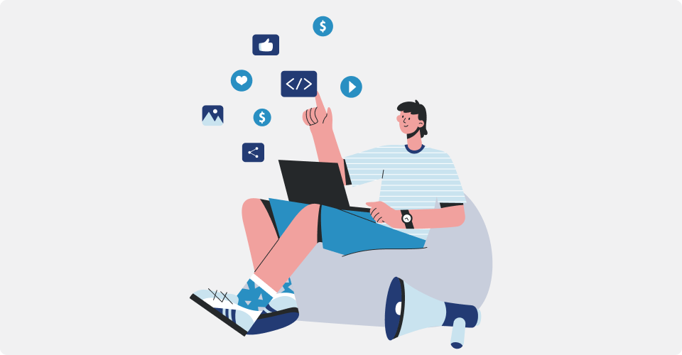 Illustration - concept of personalized digital marketing, by Big Outsource